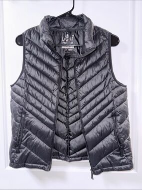 Lightweight Packable Quilted Vest - Black
